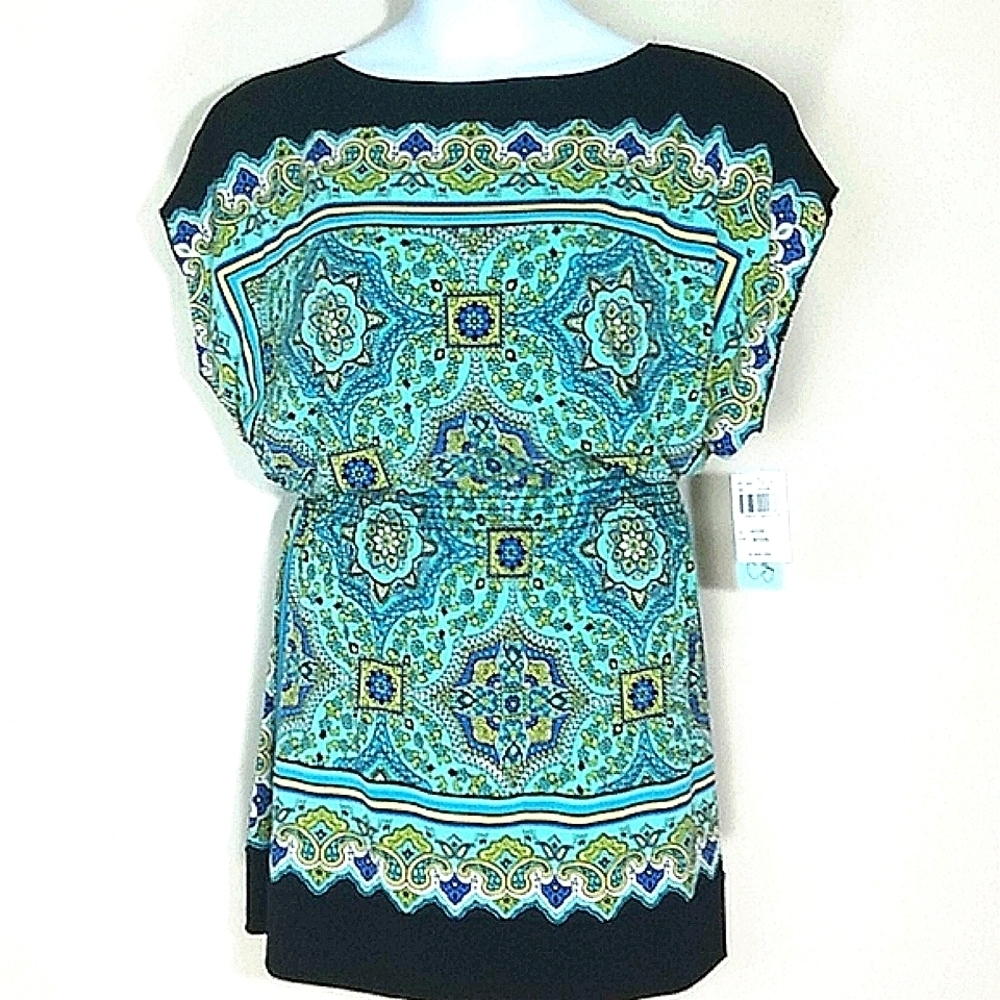 Sundress Tunic geometric Floral New stretch print